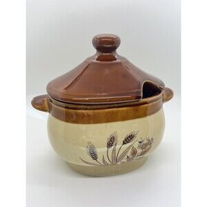 Vintage Oven Proof Country Wheat Gravy Tureen with Lid (No Ladel)